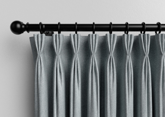 Soft Chevron, Lead Grey - Made to Measure Curtains - Image 11